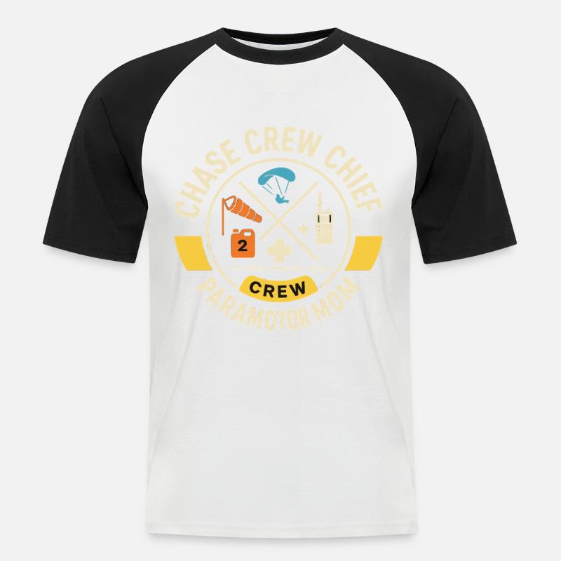 Chase Crew Chief Paramotor Mom - Men's Baseball T-Shirt - white/black