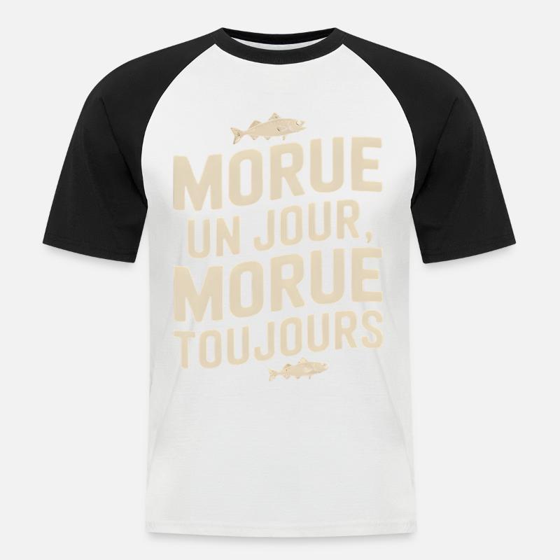 Once cod Cod - Men's Baseball T-Shirt - white/black