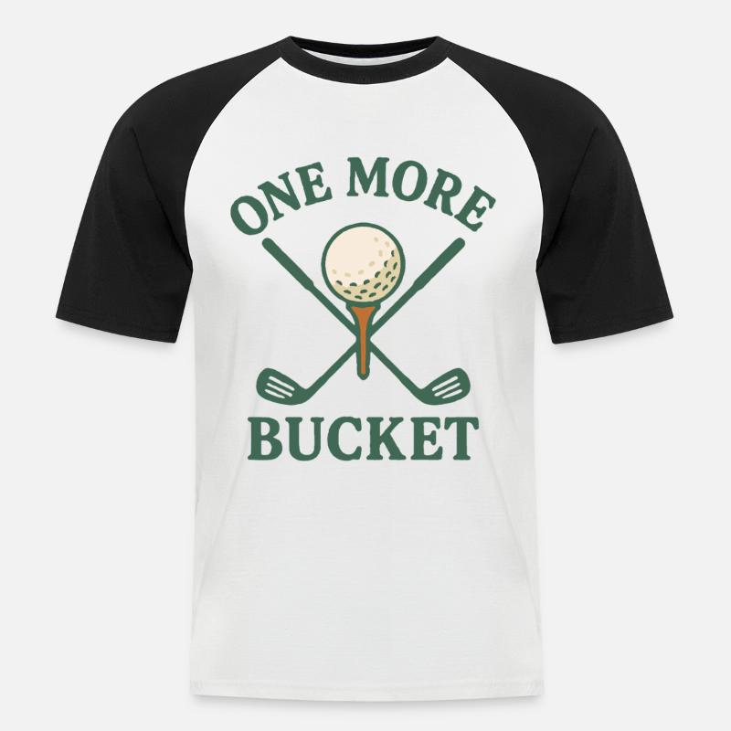 Ein weiterer Eimer Golfschläger Fun Design - Männer Baseball-T-Shirt - Weiß/Schwarz