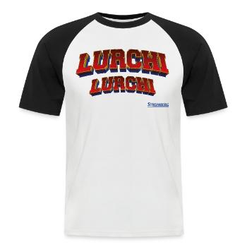 Stromberg Mit Spruch Lurchi Lurchi - Männer Baseball-T-Shirt - Weiß/Schwarz - Vorne - Nik (191cm)