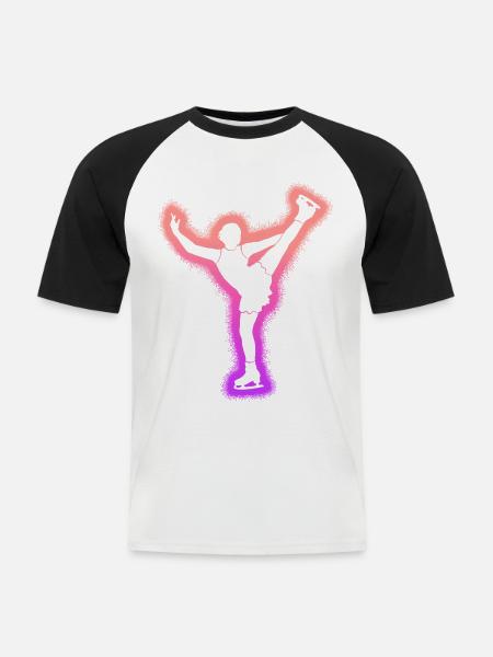 Eiskunstläuferin Eislaufen Mädchen Eiskunstlauf - Men's Baseball T-Shirt - white/black