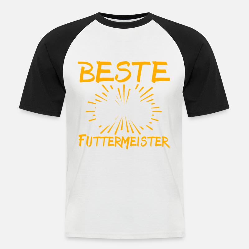 Futtermeister Geschenkidee - Männer Baseball-T-Shirt - Weiß/Schwarz