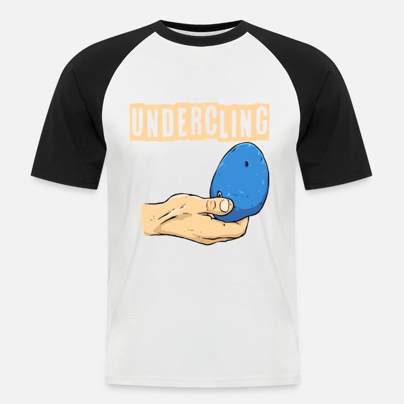 Indoor Klettern Indoorklettern - Männer Baseball-T-Shirt - Weiß/Schwarz