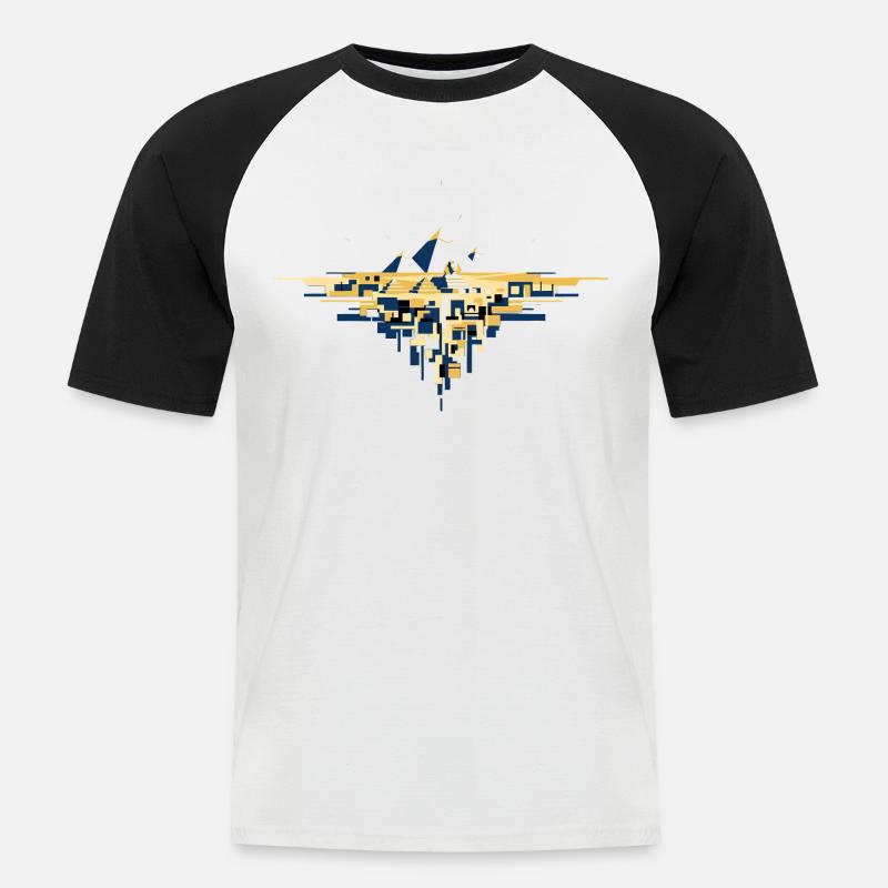 Ägypten Pyramiden Gizeh Sphinx - Männer Baseball-T-Shirt - Weiß/Schwarz