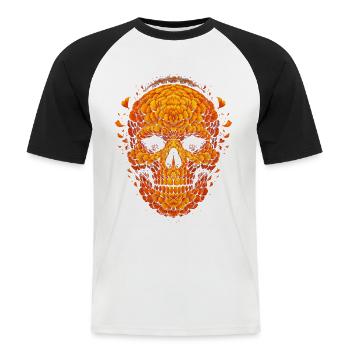 Dia De Los Muertos - Männer Baseball-T-Shirt - Weiß/Schwarz - Vorne - Nik (191cm)