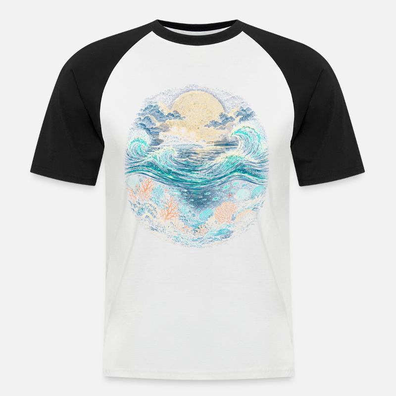 Belize Belizean Root - Men's Baseball T-Shirt - white/black