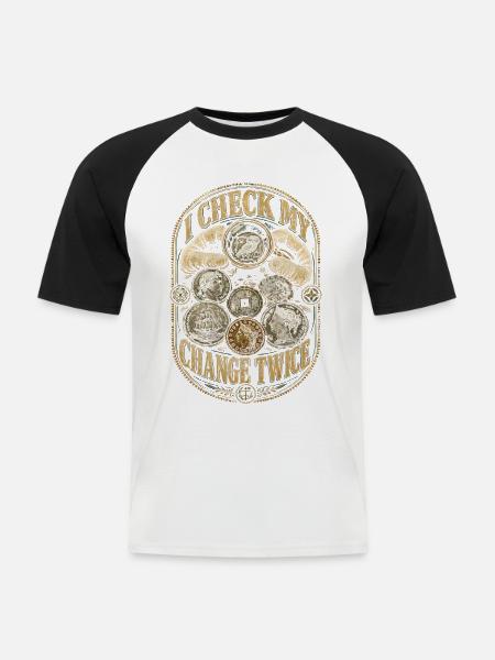 Coin Collector Numismatics Coin Collecting - Men's Baseball T-Shirt - white/black
