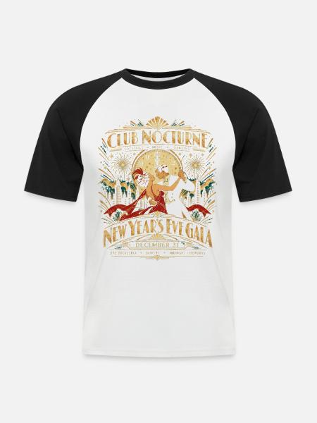 New Years Eve Gala - Männer Baseball-T-Shirt - Weiß/Schwarz