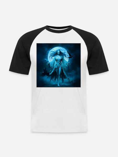 Banshee Todesfee - Keltische Mythologie - Männer Baseball-T-Shirt - Weiß/Schwarz