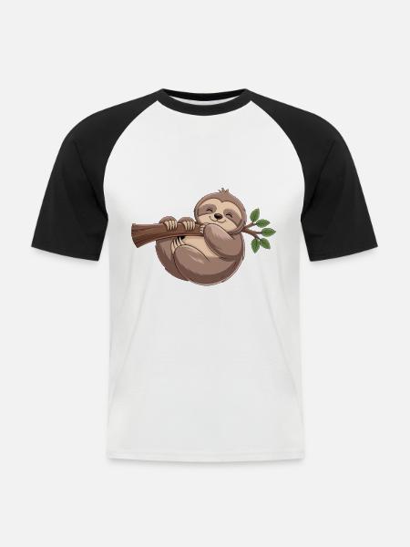 Ich habe eine Motivations-Dysfunktion - Männer Baseball-T-Shirt - Weiß/Schwarz