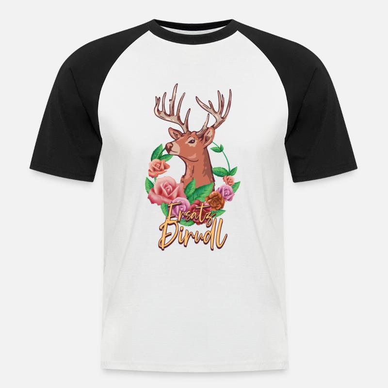 Replacement Dirndl - Men's Baseball T-Shirt - white/black