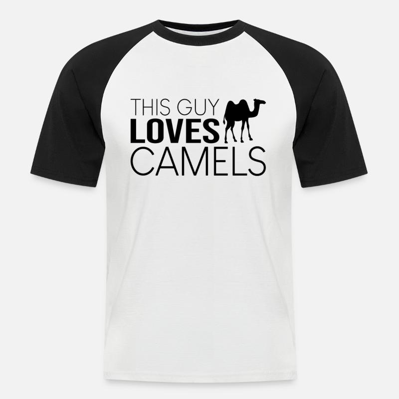 Typ Kamel Spruch - Männer Baseball-T-Shirt - Weiß/Schwarz
