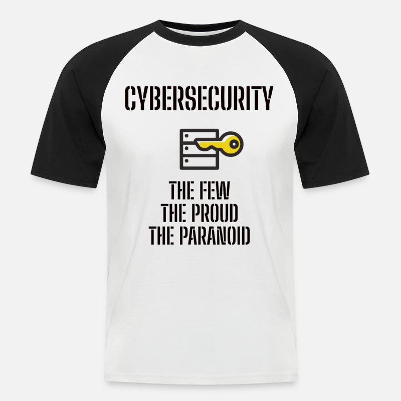Cybersecurity - IT Security Computer Scientists - Men's Baseball T-Shirt - white/black