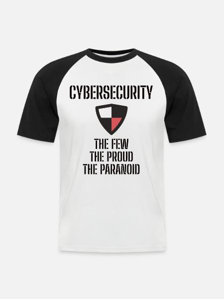 Cybersecurity - IT-Sicherheit Informatiker - Männer Baseball-T-Shirt - Weiß/Schwarz