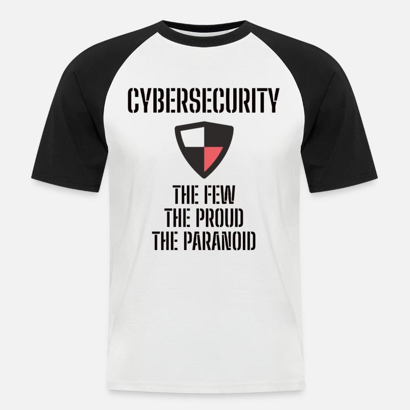 Cybersecurity - IT Security Computer Scientists - Men's Baseball T-Shirt - white/black