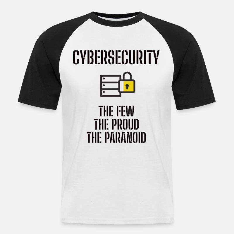 Cybersecurity - IT-Sicherheit Informatiker - Männer Baseball-T-Shirt - Weiß/Schwarz