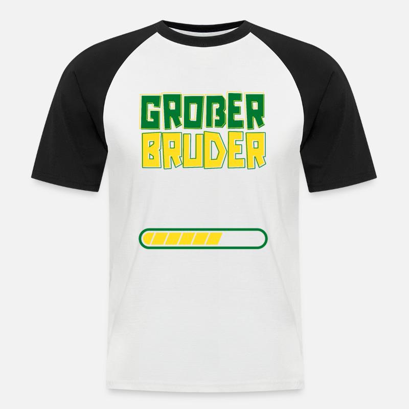 Großer Bruder Loading 2023 - Männer Baseball-T-Shirt - Weiß/Schwarz