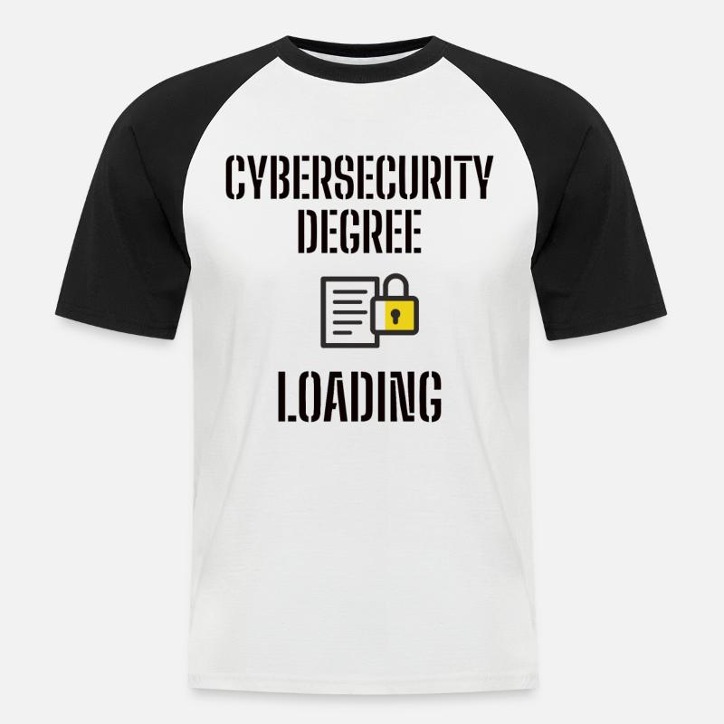 Cybersecurity - IT-Sicherheit Informatiker - Männer Baseball-T-Shirt - Weiß/Schwarz