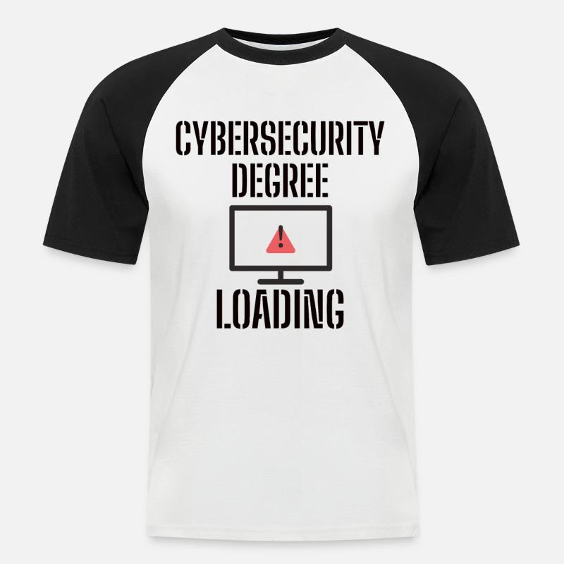 Cybersecurity - IT-Sicherheit Informatiker - Männer Baseball-T-Shirt - Weiß/Schwarz