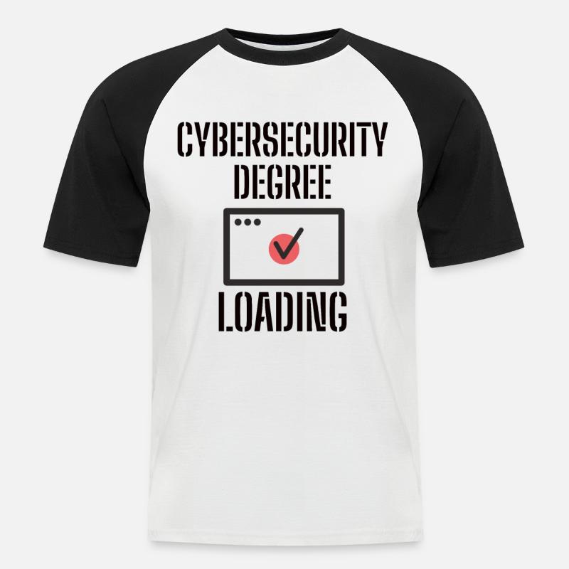 Cybersecurity - IT-Sicherheit Informatiker - Männer Baseball-T-Shirt - Weiß/Schwarz