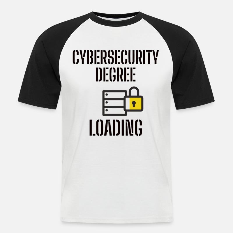 Cybersecurity - IT Security Computer Scientists - Men's Baseball T-Shirt - white/black