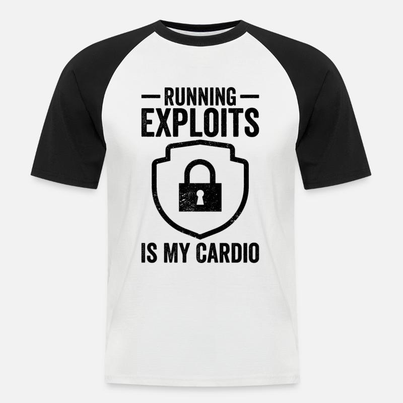 Cybersecurity Computer Security Cybersecurity - Men's Baseball T-Shirt - white/black