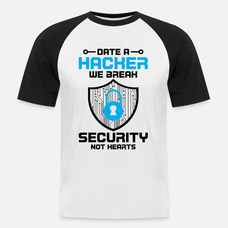Cybersecurity Computer Security Cybersecurity - Men's Baseball T-Shirt - white/black