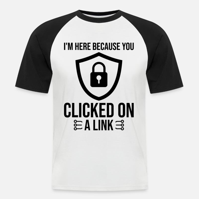 Cybersecurity Computersicherheit Cybersecurity - Männer Baseball-T-Shirt - Weiß/Schwarz