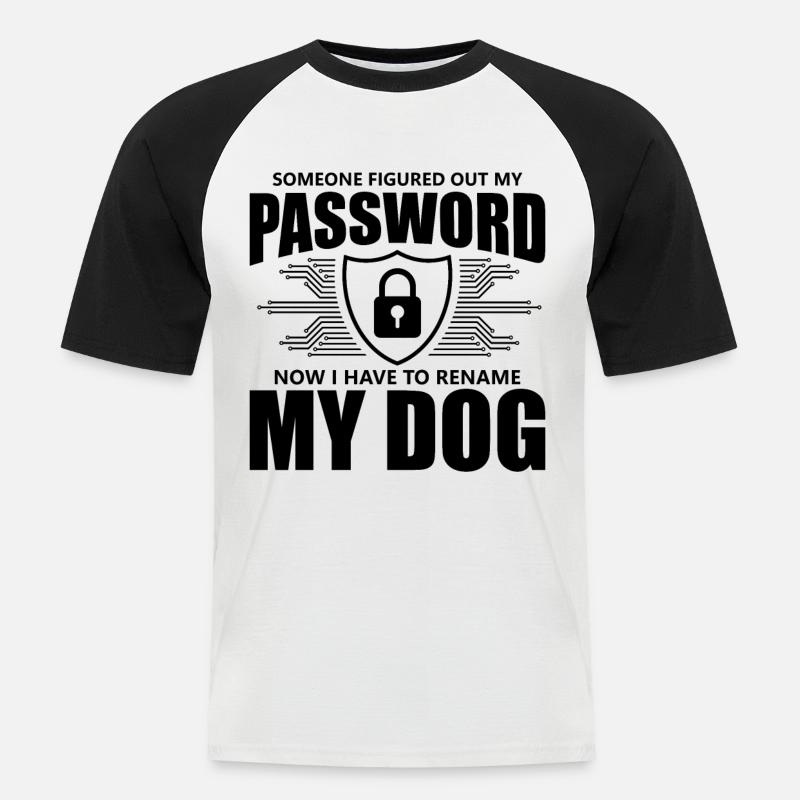 Cybersecurity Computersicherheit Cybersecurity - Männer Baseball-T-Shirt - Weiß/Schwarz