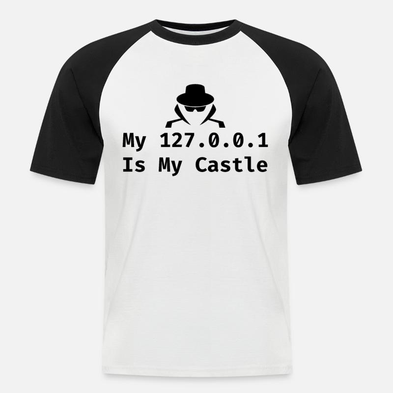 Cybersecurity Computersicherheit Cybersecurity - Männer Baseball-T-Shirt - Weiß/Schwarz