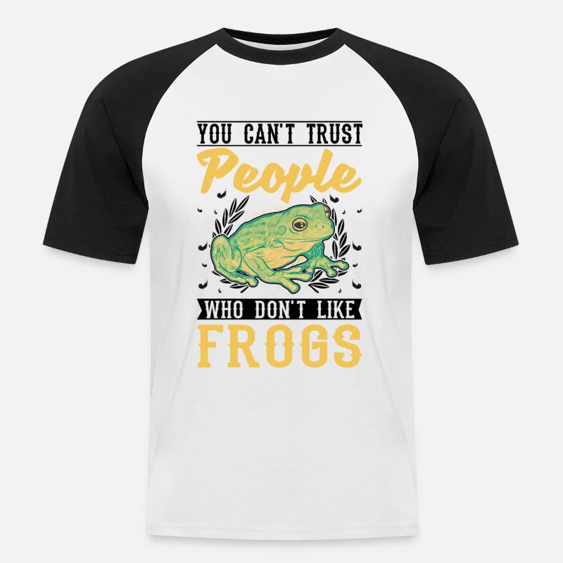 Frosch Geschenk Laubfrosch - Männer Baseball-T-Shirt - Weiß/Schwarz