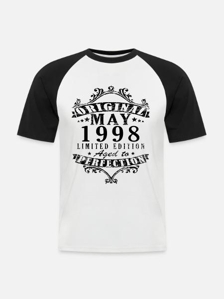 Gift Idea May 1998 - Men's Baseball T-Shirt - white/black