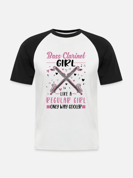 Clarinettiste basse - T-shirt baseball manches courtes Homme - blanc/noir
