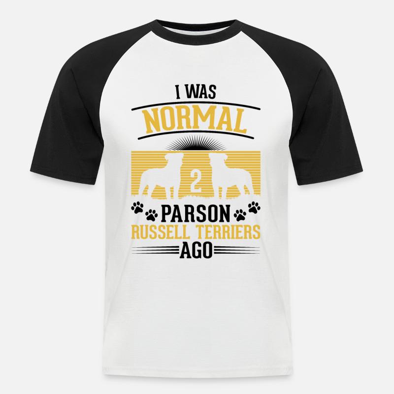 Parson Russell Terrier Geschenk - Männer Baseball-T-Shirt - Weiß/Schwarz