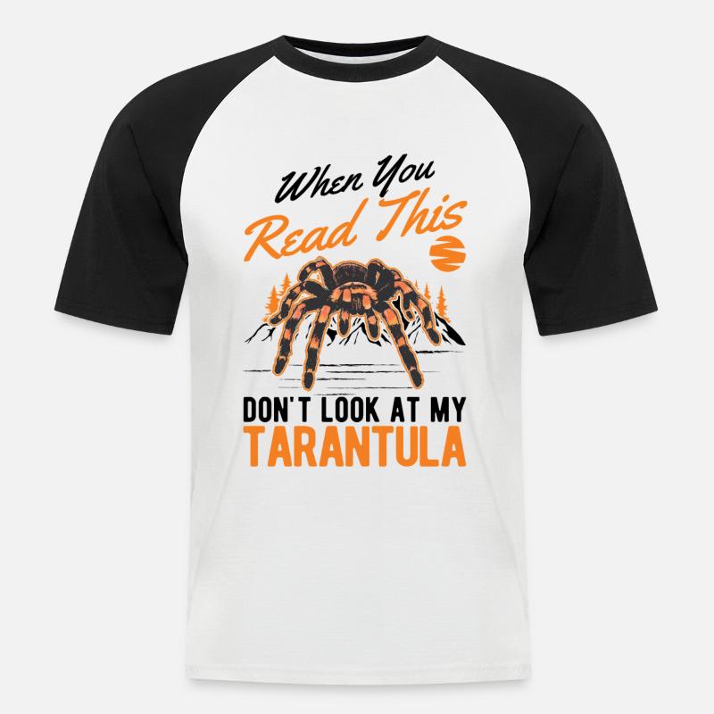 Tarantel Geschenk Spinne Tarantula - Männer Baseball-T-Shirt - Weiß/Schwarz