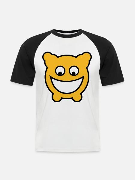 Gloomy is happy! - Men's Baseball T-Shirt - white/black