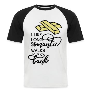 OR LOVE MAKING MONEY BOURSE MOTIF D’AMOUR - T-shirt baseball manches courtes Homme - blanc/noir - Devant - Nik (191cm)
