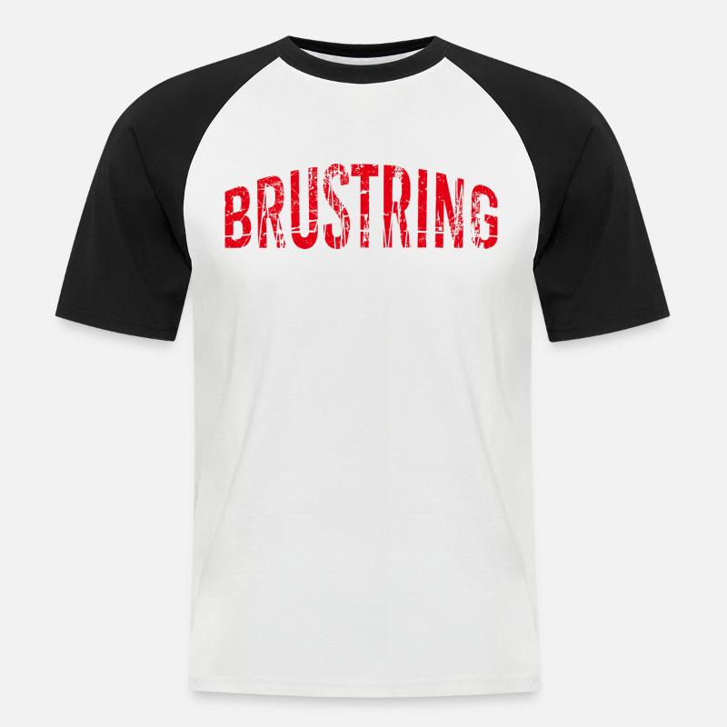 Stuttgart Brustring - Männer Baseball-T-Shirt - Weiß/Schwarz
