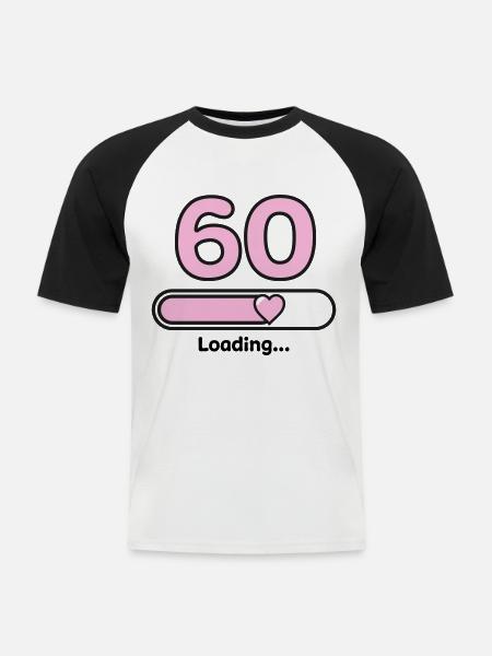 60th anniversary - Men's Baseball T-Shirt - white/black