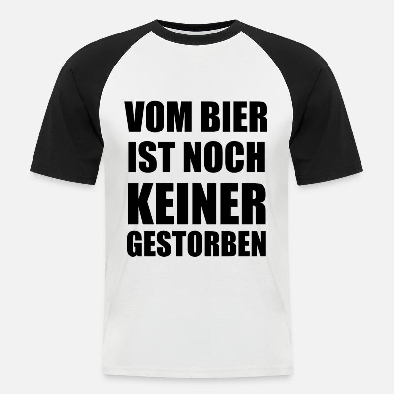 Lustige Sprüche Spruch - Männer Baseball-T-Shirt - Weiß/Schwarz