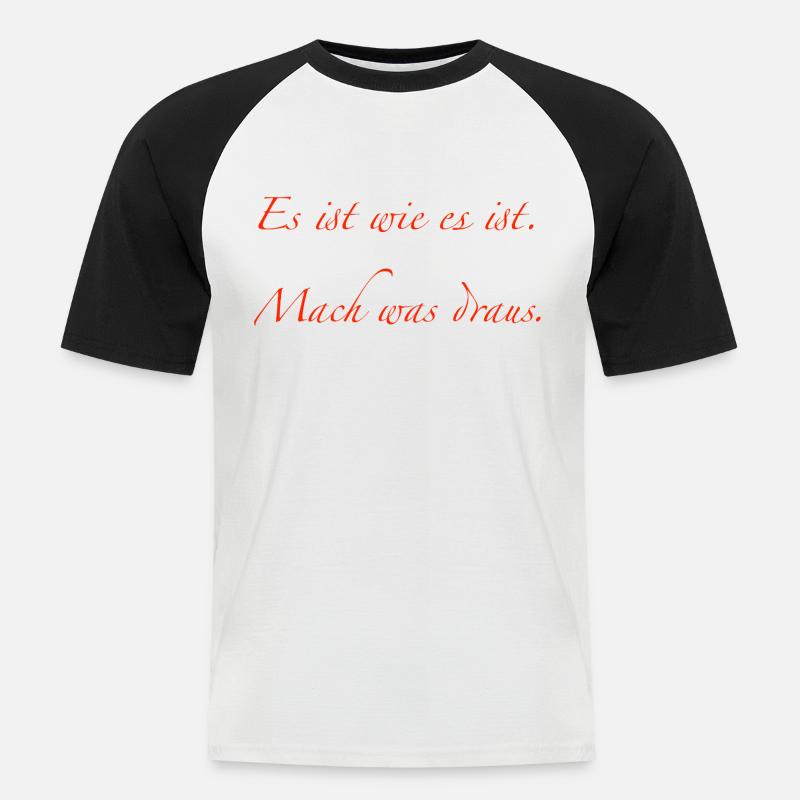 C’est ce que c’est - T-shirt baseball manches courtes Homme - blanc/noir
