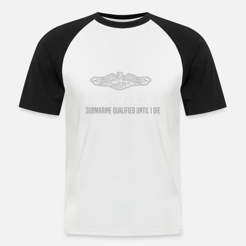 U-Boot - Männer Baseball-T-Shirt - Weiß/Schwarz