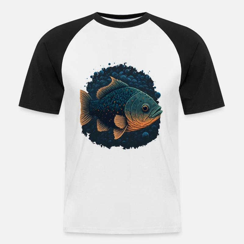 Aquarium Ventilator - Männer Baseball-T-Shirt - Weiß/Schwarz