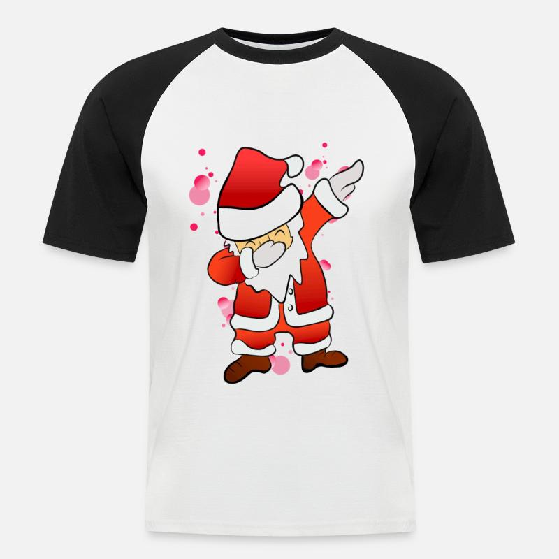 Dabbing Nicholas - Men's Baseball T-Shirt - white/black