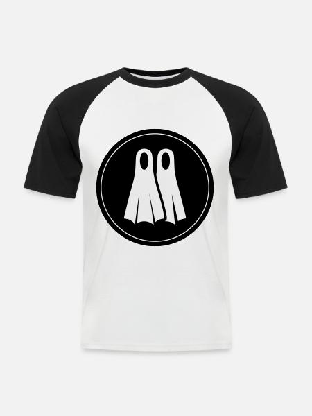 Diving Fin Circle - Men's Baseball T-Shirt - white/black