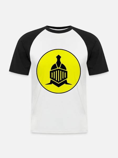 Knight Helmet - Men's Baseball T-Shirt - white/black