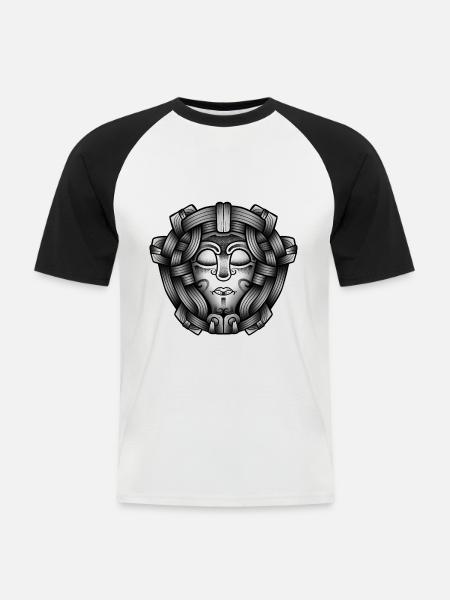 Walkürenkunst - Männer Baseball-T-Shirt - Weiß/Schwarz