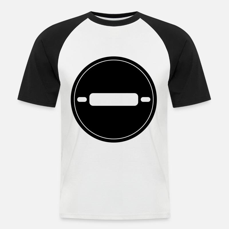 Rotolo da cucina mattarello - Maglia da baseball a manica corta da uomo - bianco/nero