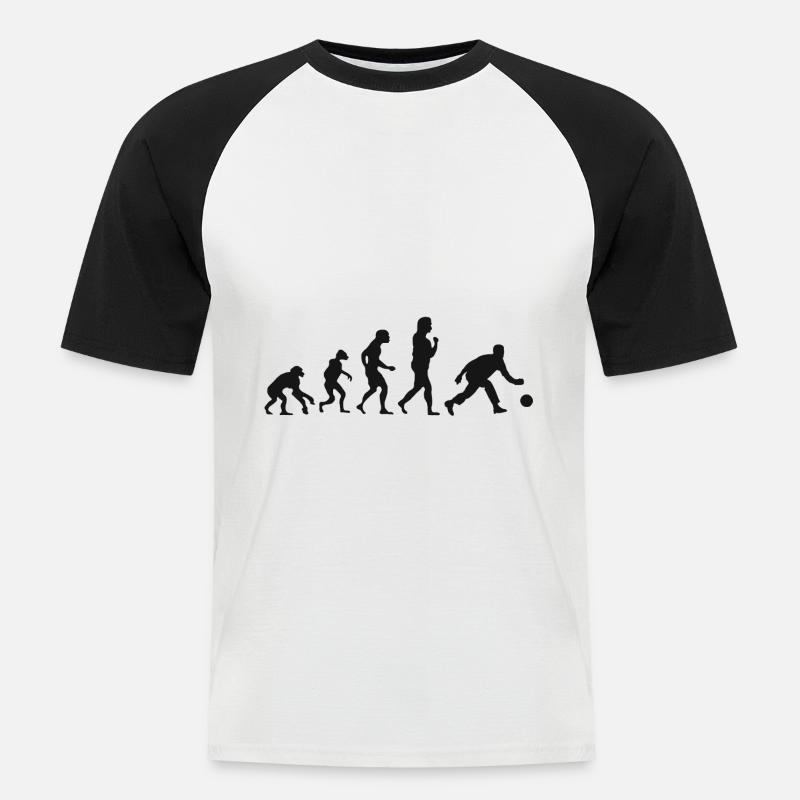 Kegel Evolution Bowling Evolution - Maglia da baseball a manica corta da uomo - bianco/nero