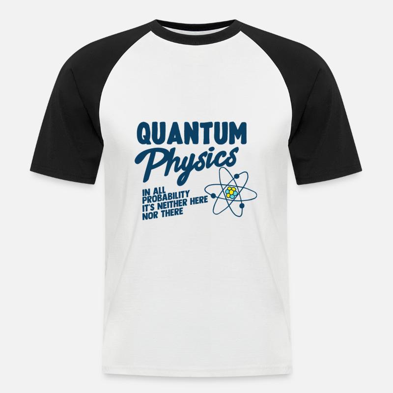 Quantenphysik Physics Atom Molekül - Männer Baseball-T-Shirt - Weiß/Schwarz
